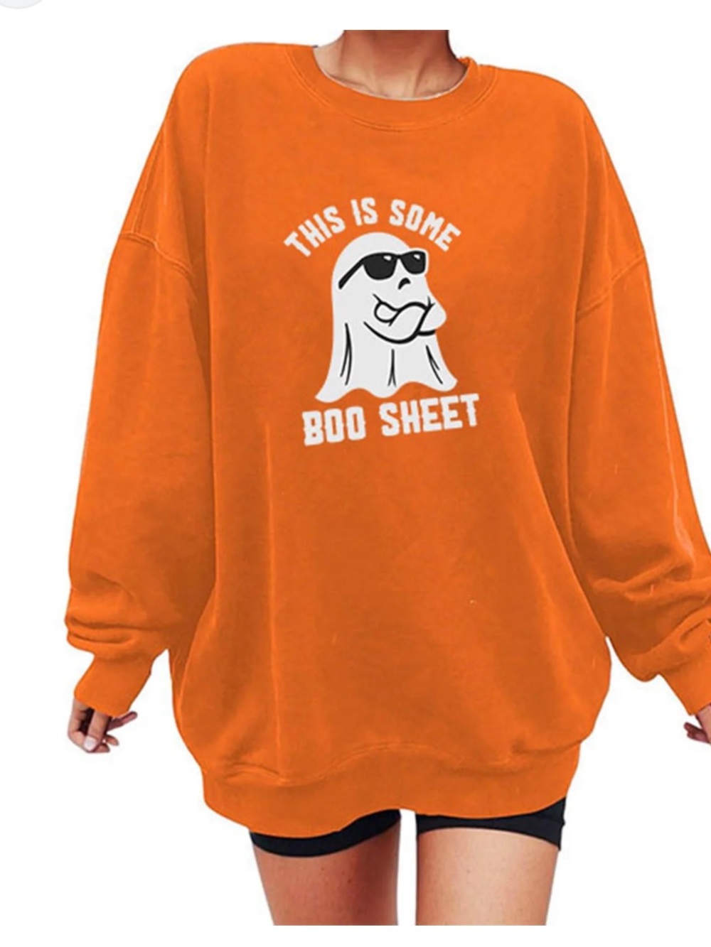 50%offw❤️ Halloween Sweatshirts Funny Ghost Graphic Oversized Sweatshirts S